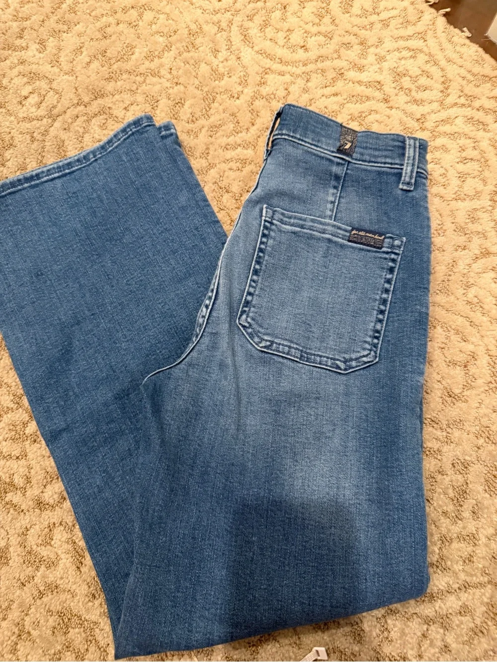 7 For All Mankind Alexa Cropped Jeans with Patch Pockets Size 24/25